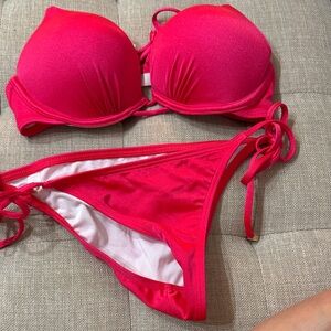 Victoria's Secret Hot Pink Bikini Set